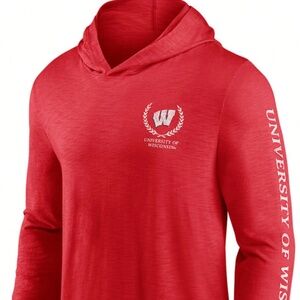 Fanatics University of Wisconsin. Hooded Shirt - L